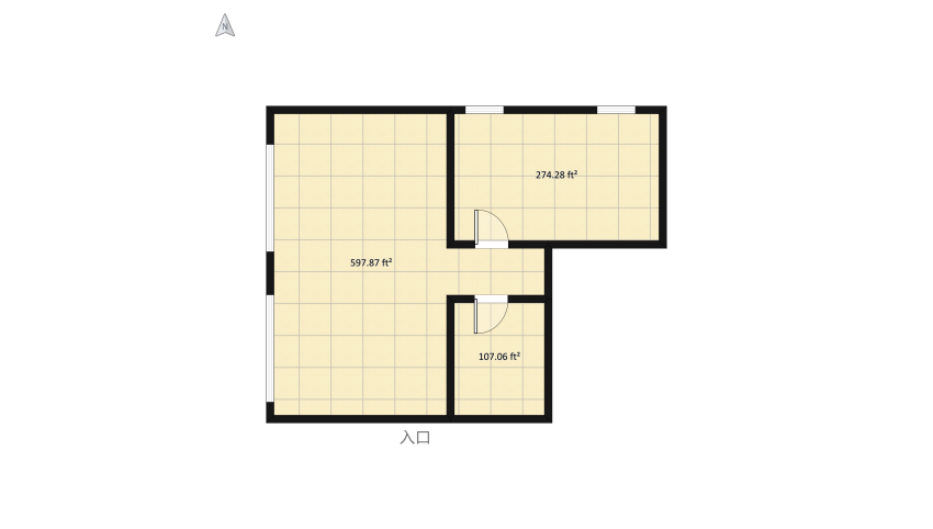 Simple apartament floor plan 99.46