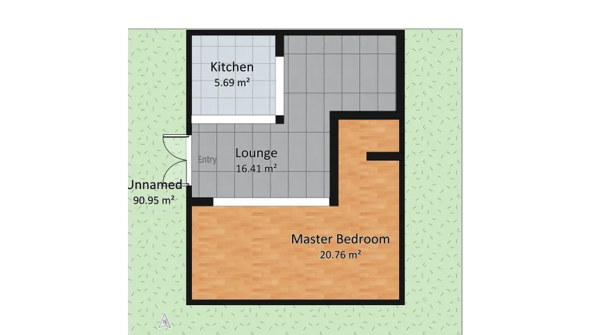 Resort's room floor plan 133.82
