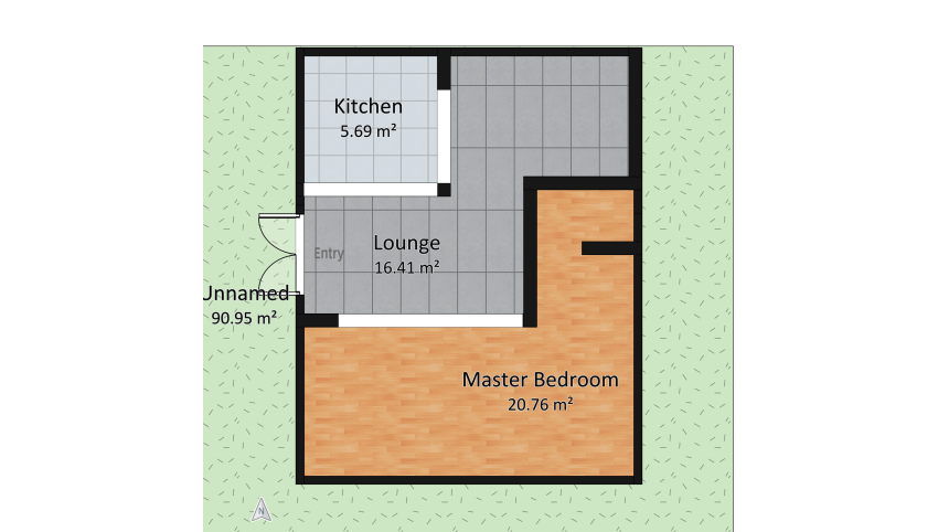 Resort's room floor plan 133.82
