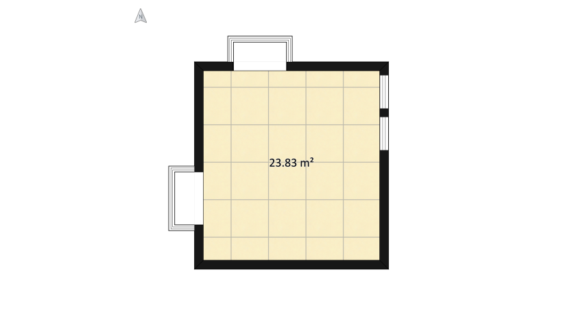 Minimalist dorm room floor plan 26.24