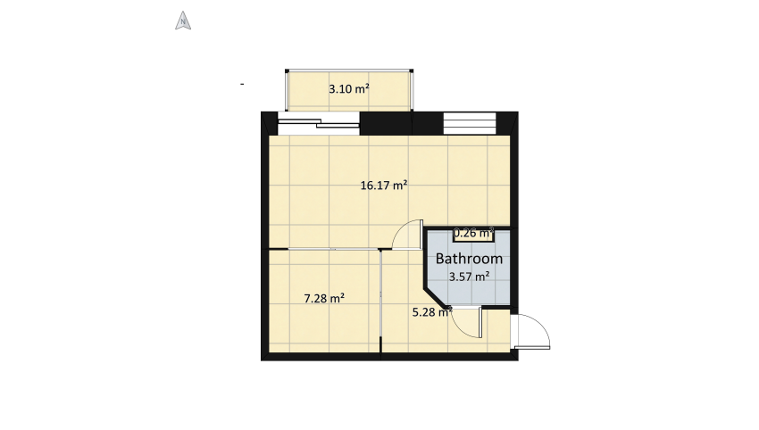Квартира для пары  floor plan 41.41