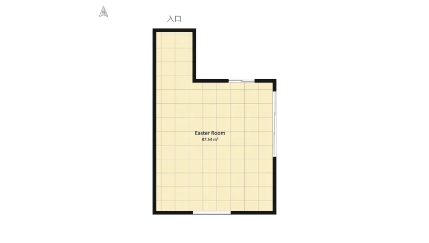#EasterDayContest - Demo Design_copy. colorful easter day room. floor plan 92.72