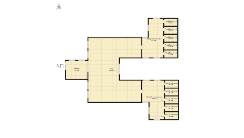 The Best Clothing Store floor plan 438.69