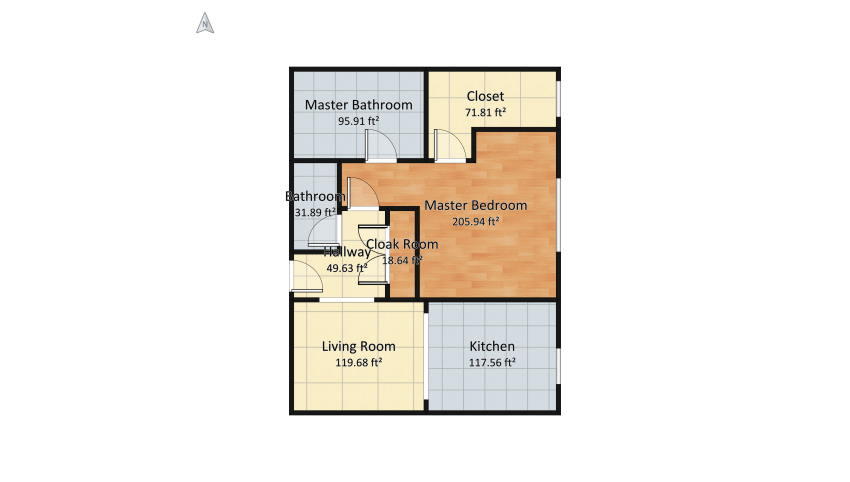 778 Apartment floor plan 72.28