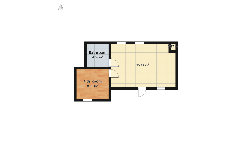 Small house floor plan 44.79