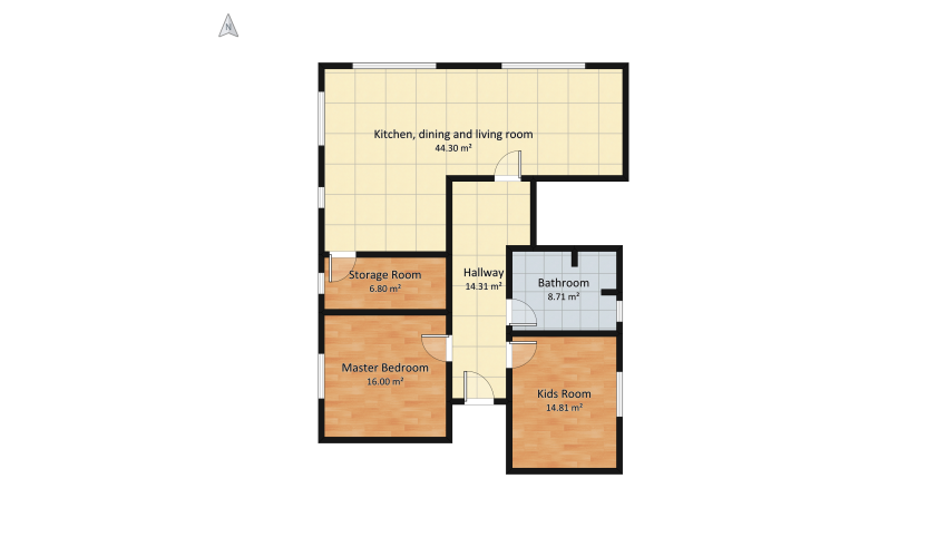 Family house floor plan 115.98