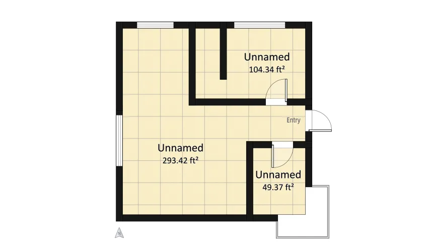 Simple apartament floor plan 41.54