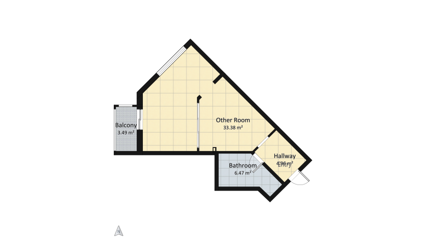 LV4_Two🥰Sloths for Winter Studio Apartment floor plan 48.32