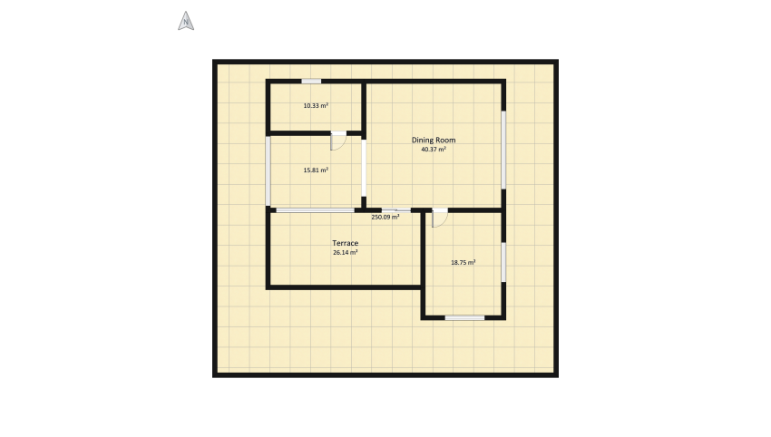 red, red, and white two person family house floor plan 380.76