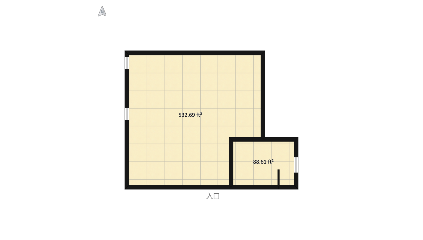 studio apartment floor plan 63.29