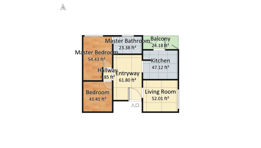 Small Apartment floor plan 31.17