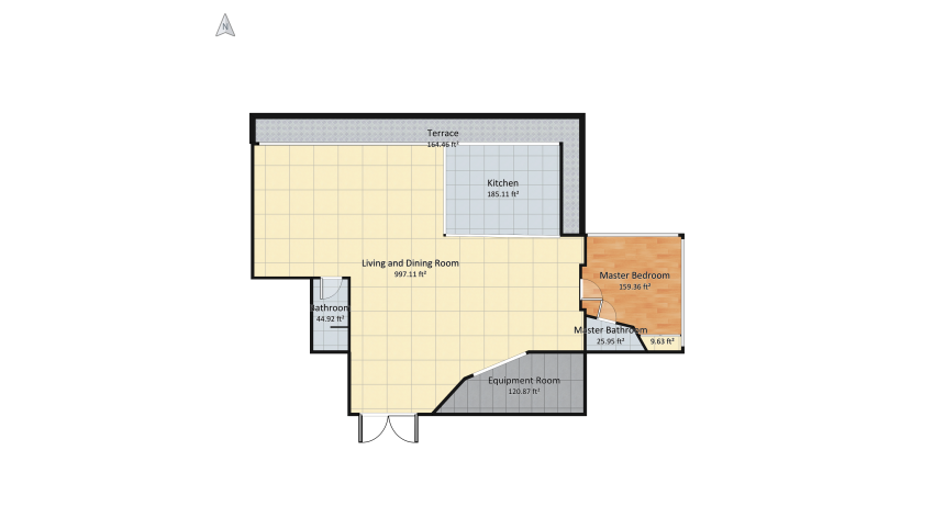 deluxe unit floor plan 168.84