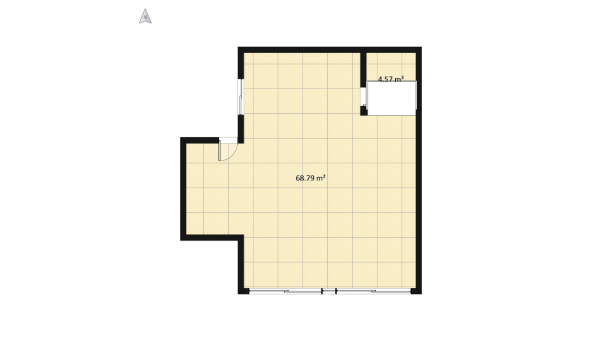 Loft design floor plan 79.02