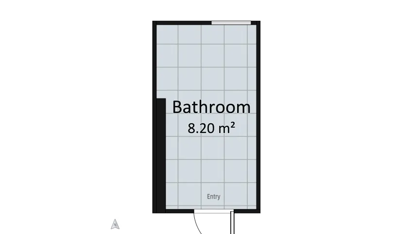 Loft style bathroom floor plan 8.2