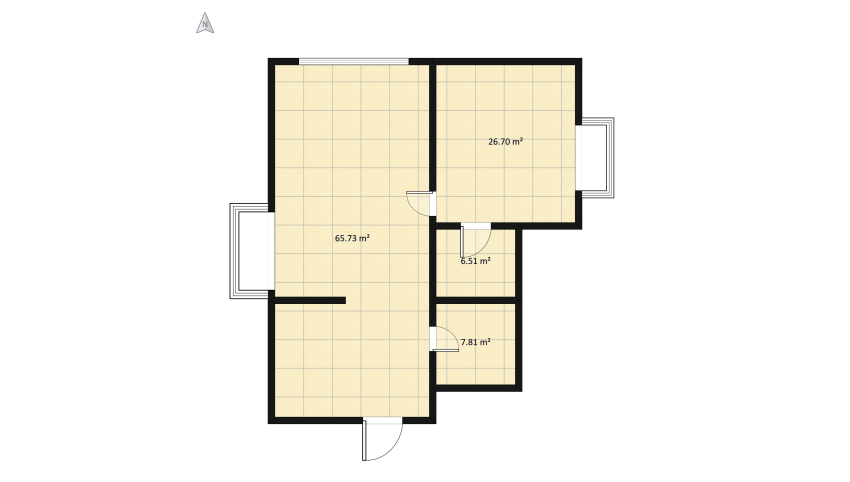 Apartment floor plan 116.88