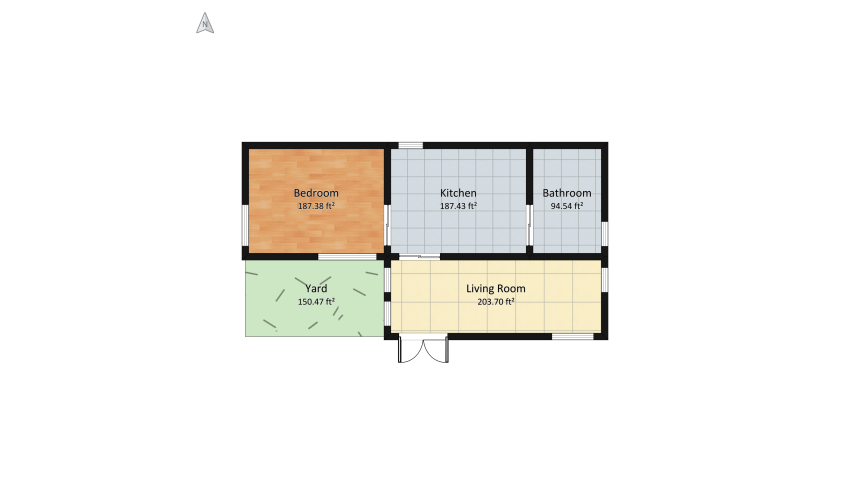 Single Home floor plan 84.62