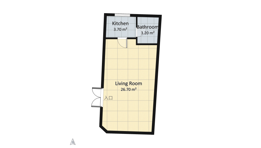 Flatlet floor plan 33.61