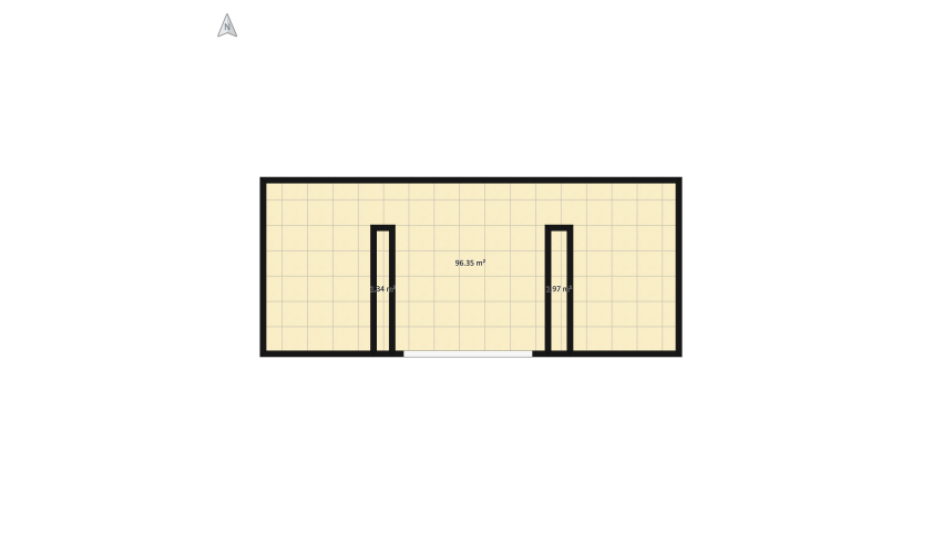 Modern Minimalist Living Room floor plan 112.22
