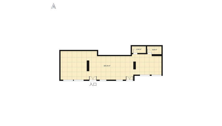 Room 1- Classic Black and White floor plan 123.03