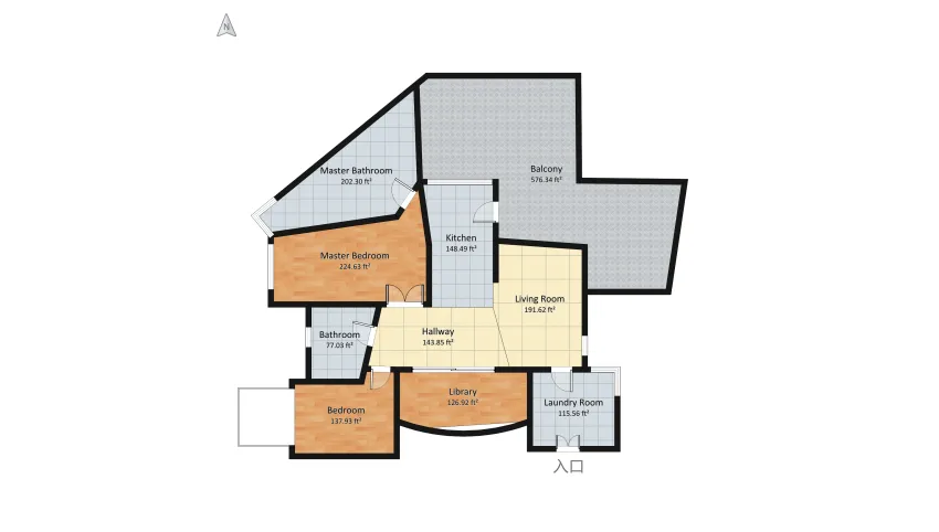 Single story house floor plan 200.13