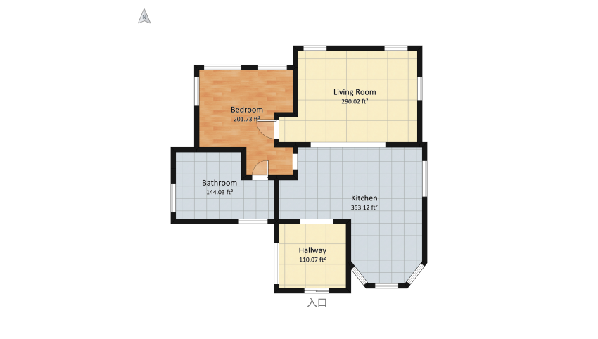 Simple Bohemian Cottage floor plan 114.21