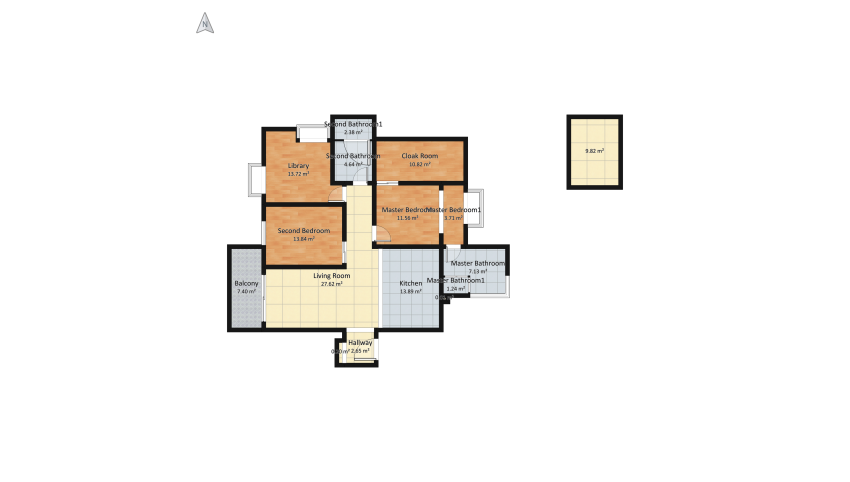 Cozy House floor plan 140.79