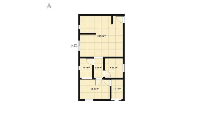 Apartamento 74m² floor plan 74.31