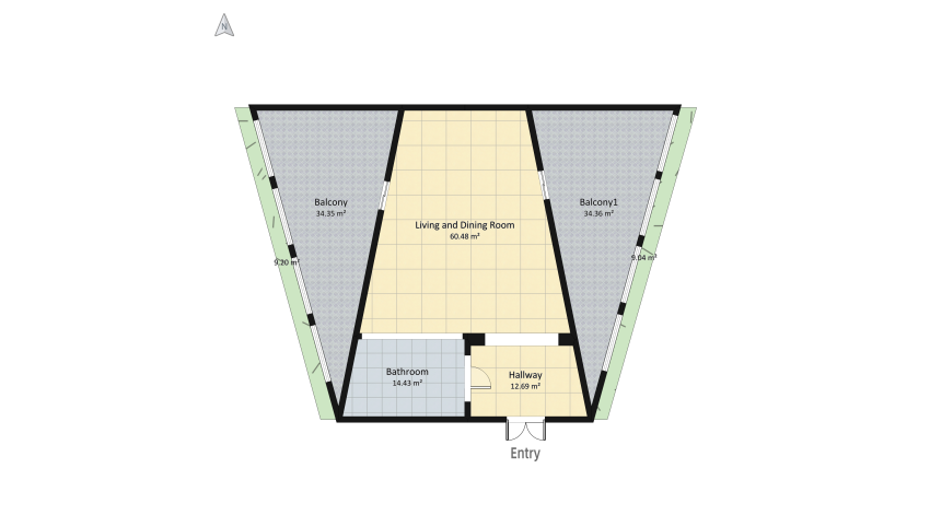 Geometric living floor plan 190.78