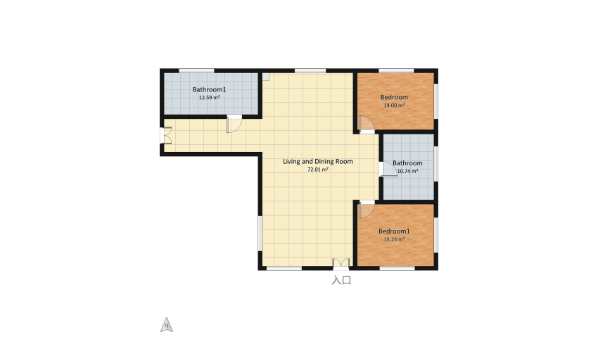 Phil' at home 2 floor plan 124.59