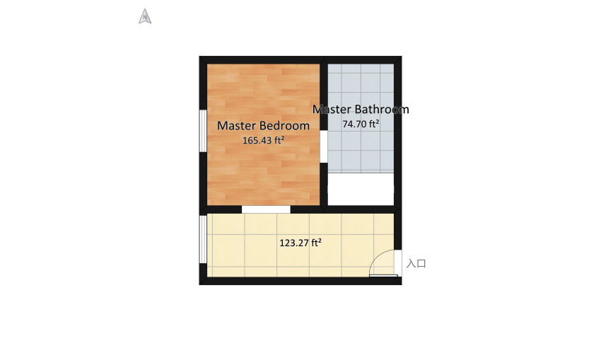 Habitación principal con baño floor plan 41.33