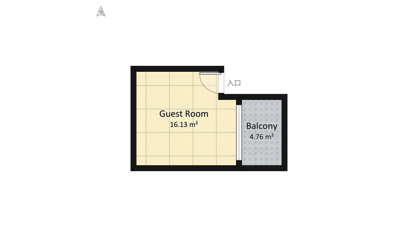 My sister's guest room :) floor plan 24.07