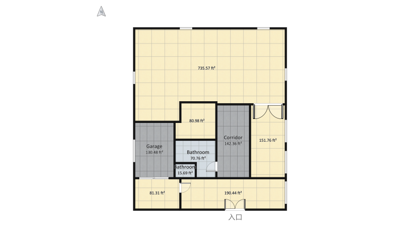 v2_open plan studio apartment floor plan 159.66