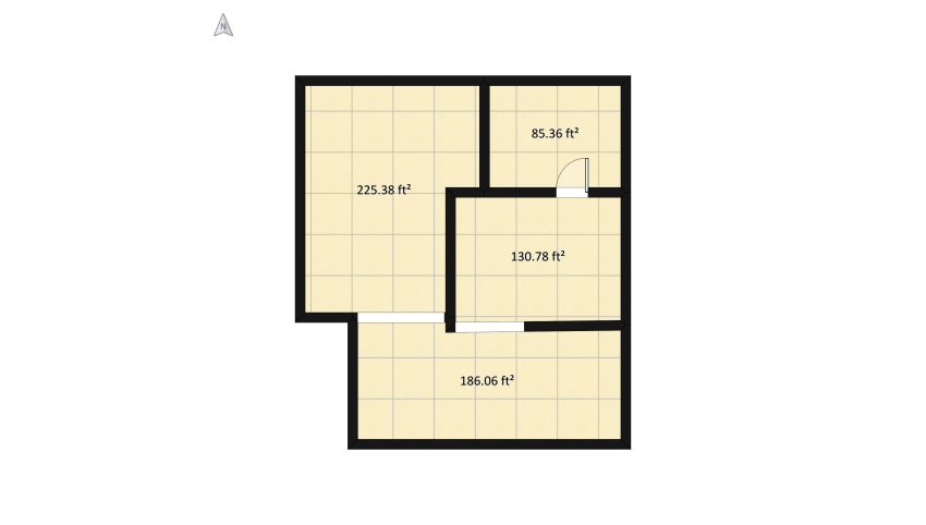 Small 2 room apartment floor plan 66.16