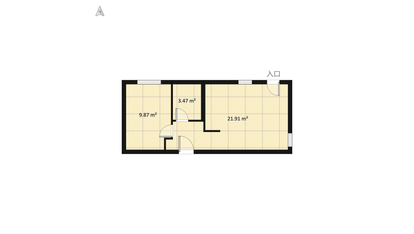 White apartment floor plan 39.78