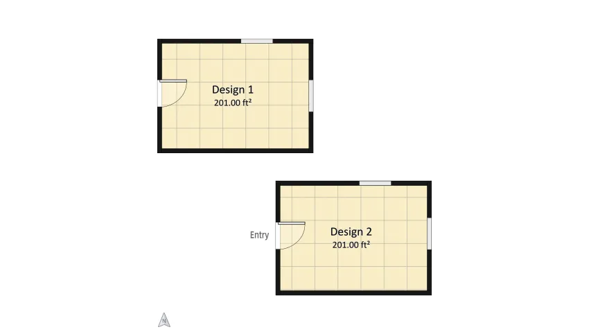 2-Desk Office Layouts floor plan 37.35