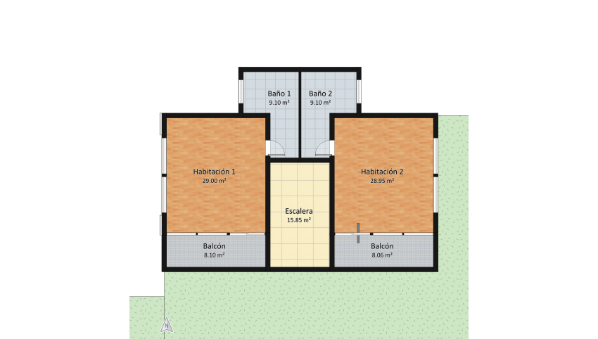 Hostal floor plan 489.88