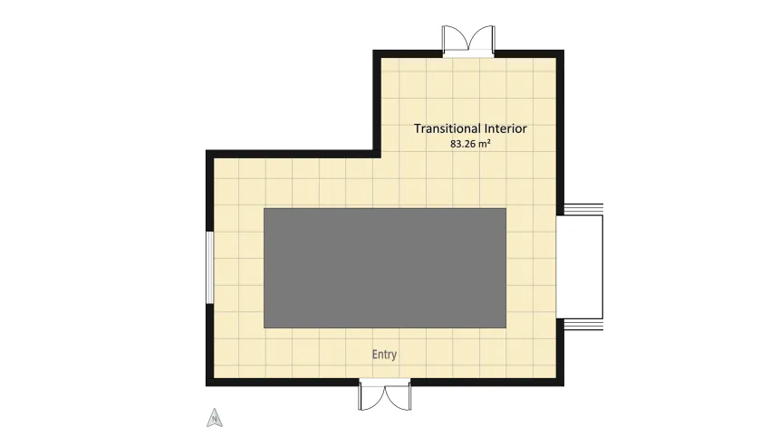 Transitional Interior floor plan 83.27