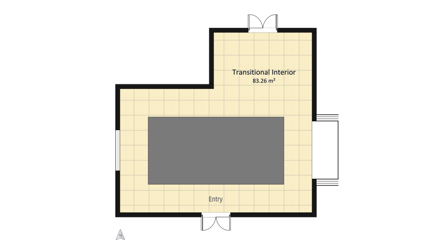 Transitional Interior floor plan 83.27