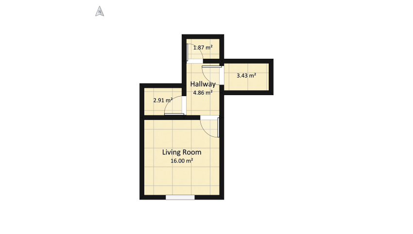 Guest room (Neutral) floor plan 34.79