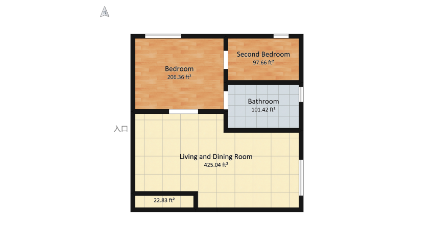 Apartment floor plan 89.05