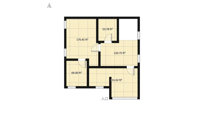 modern house  floor plan 158.67