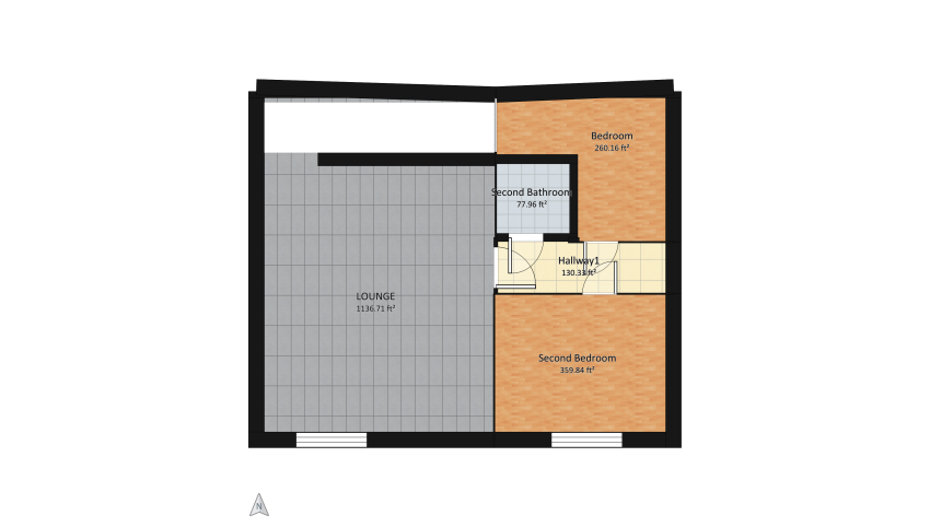 COMBINED LIVING AND KITCHEN floor plan 375.14
