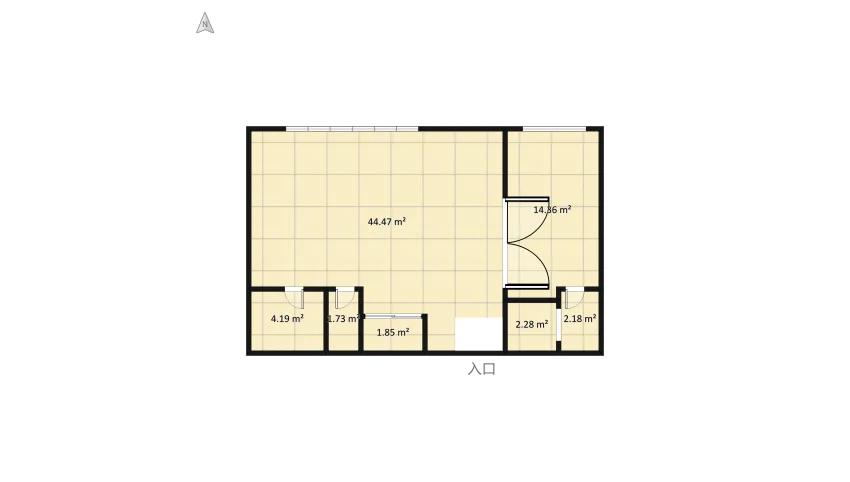 Apartment floor plan 77