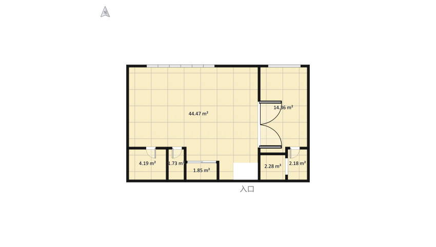 Apartment floor plan 77