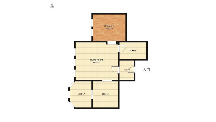 template 4 - elegant apartment floor plan 133.83
