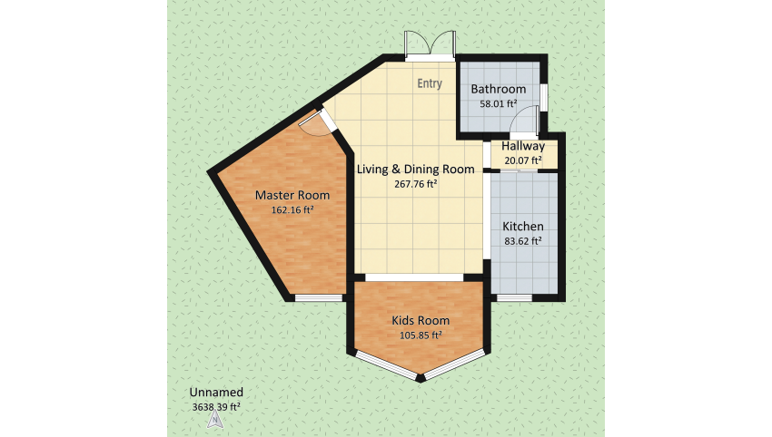 Modern Urban Apartment floor plan 402.82