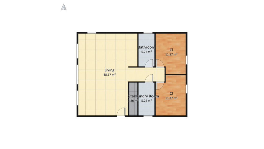 Simple House floor plan 180.82