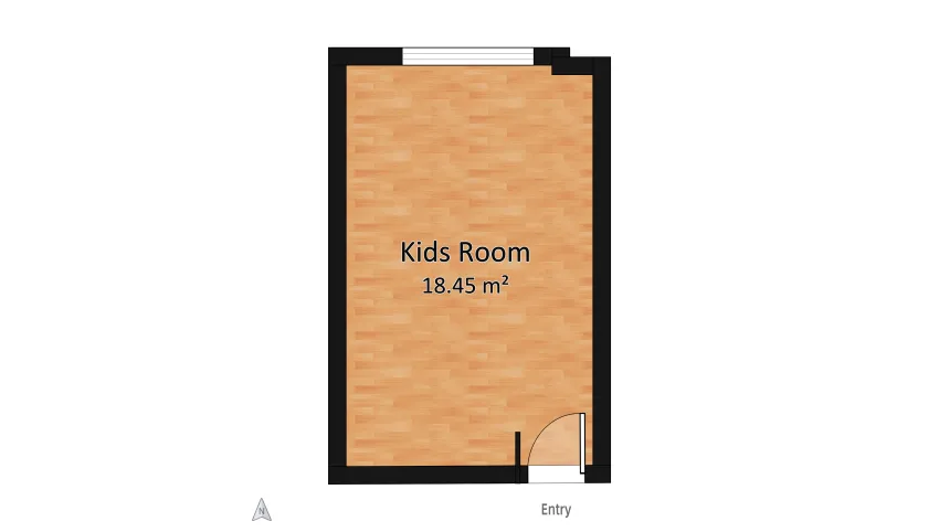 jungle-style children's room floor plan 18.46