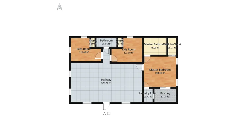 Silverthorn Family Appartment floor plan 131.2