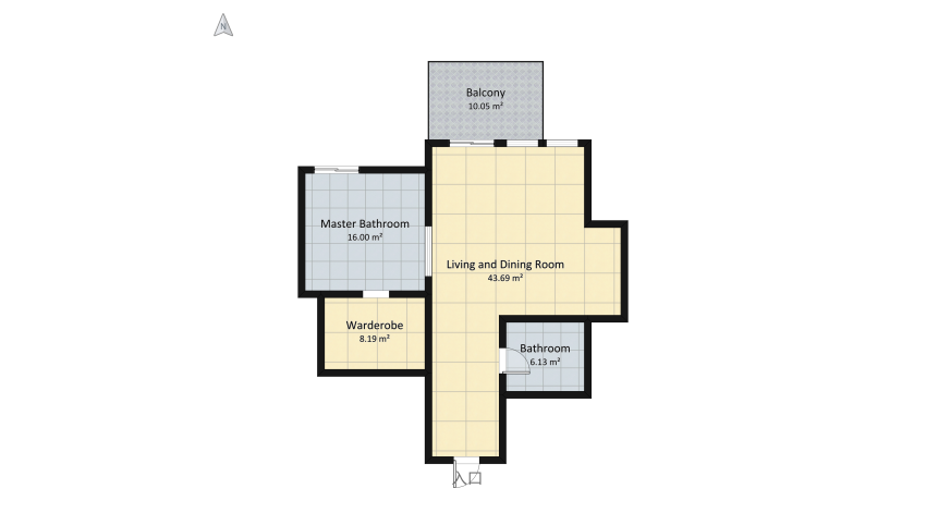 My flat floor plan 93.43